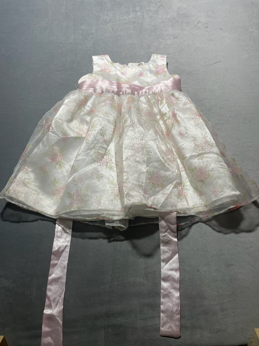 Bunny & Dino White Floral Organza Dress - view 1