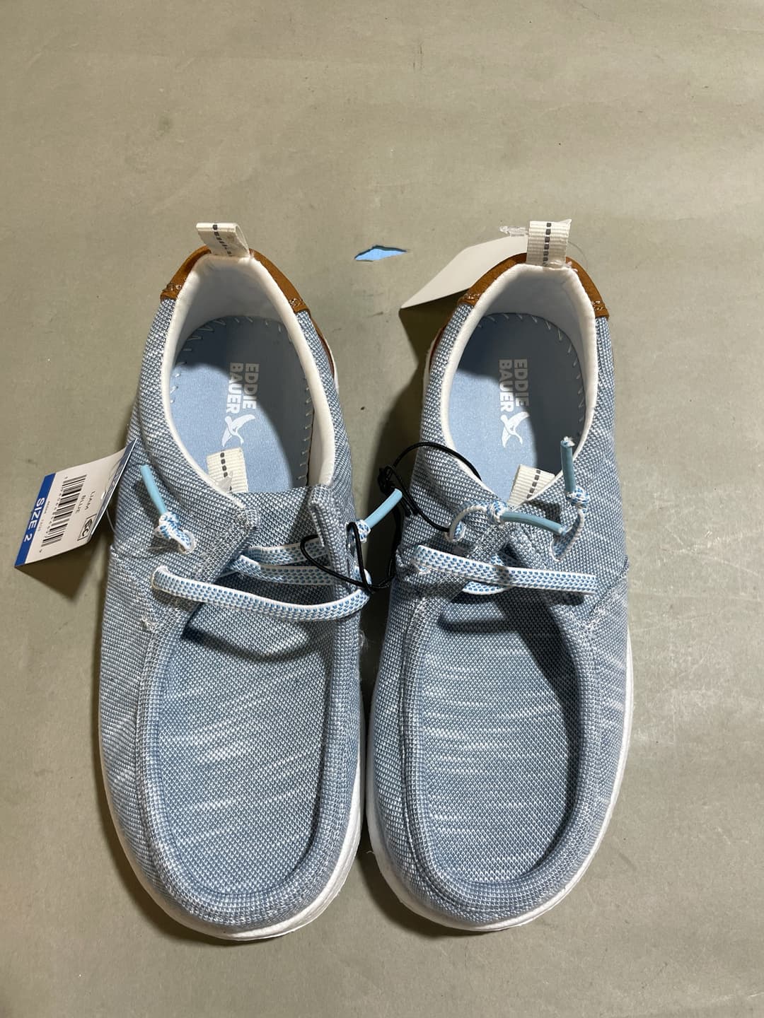 Eddie Bauer Light Blue Low-Top Sneakers Size Size 2 - view 1