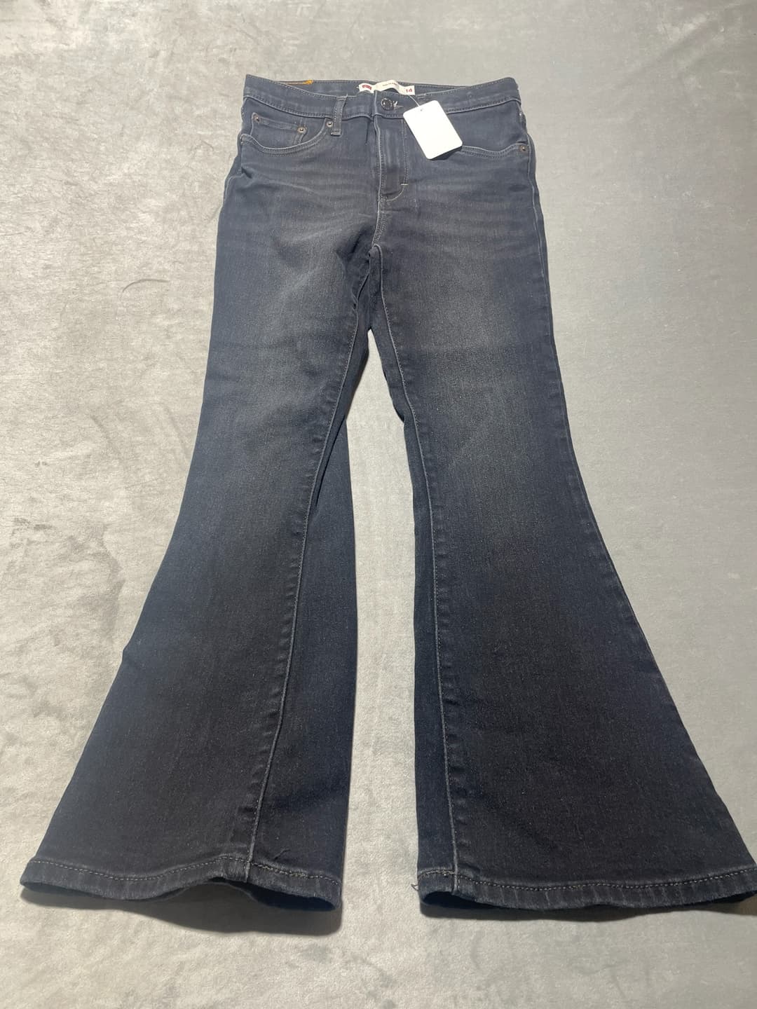 Levi's Dark Indigo Denim Flare Jeans Size Size 14 - view 1
